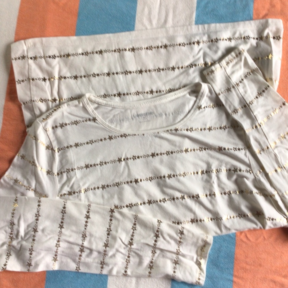 Lands End long sleeve t with stars.